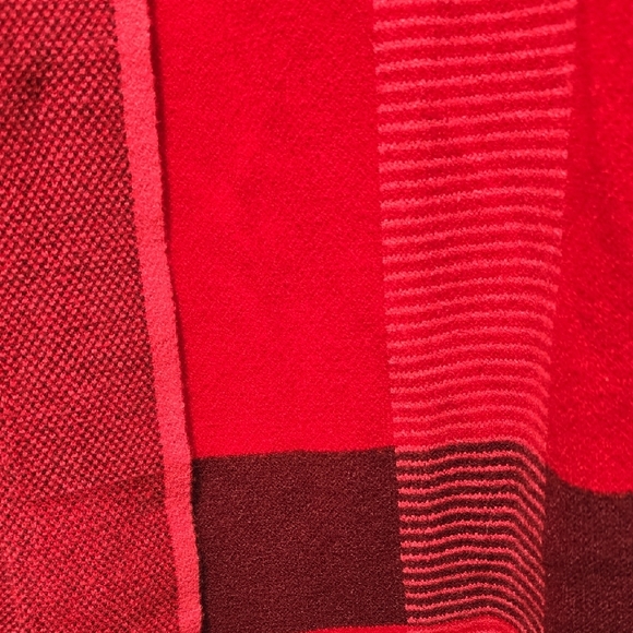 Liz Claiborne Red, Wine and Pink Patchwork Long Open Cardigan Excellent Cond Lg - Picture 8 of 12